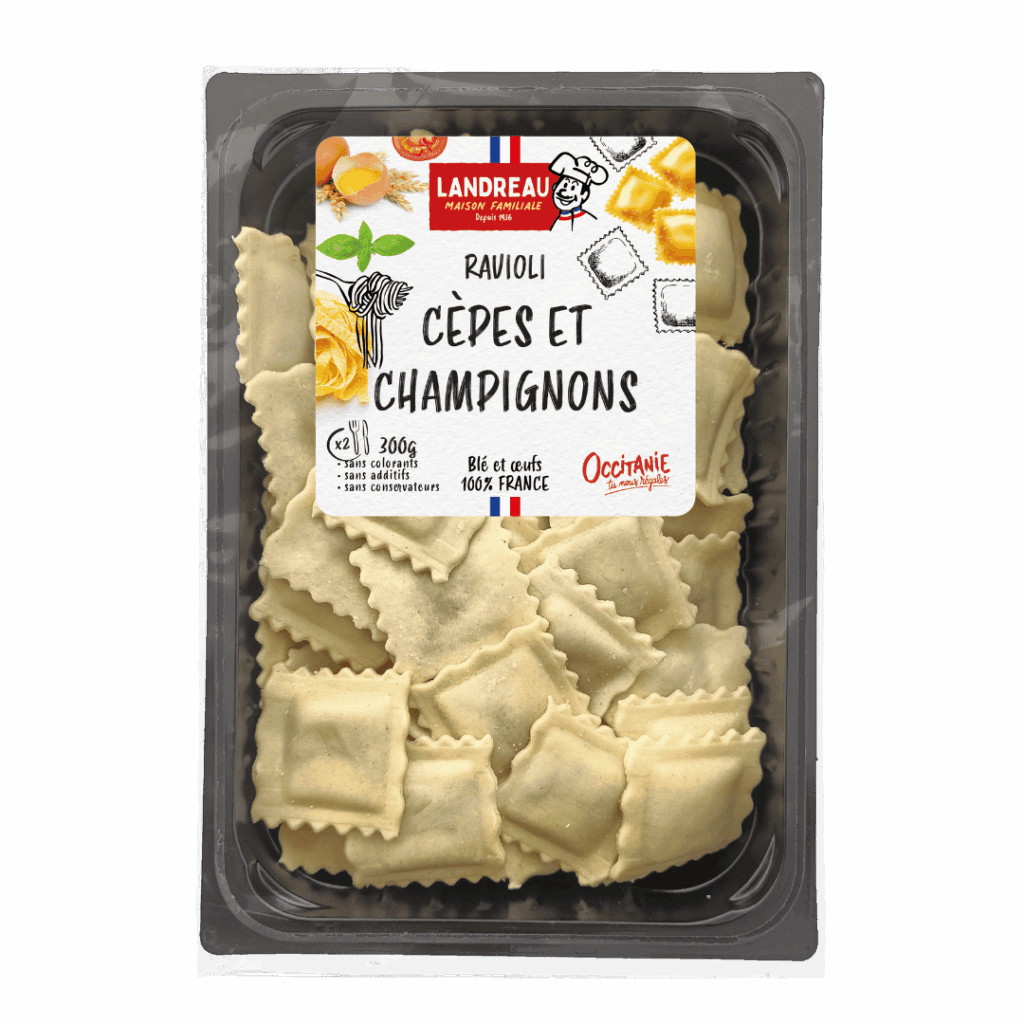 Ravioli cèpes et champignons - Landreau - 300g