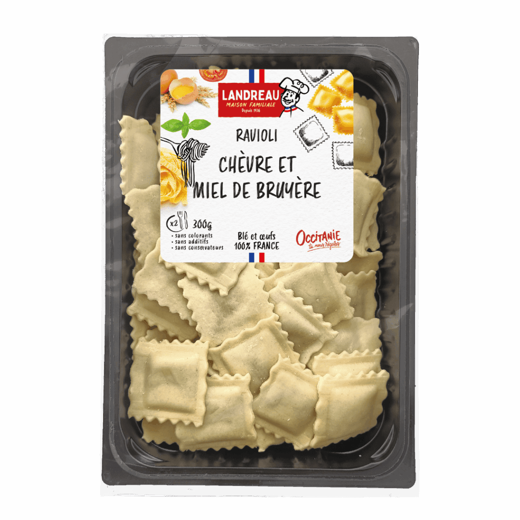 Ravioli chèvre et miel de Bruyère