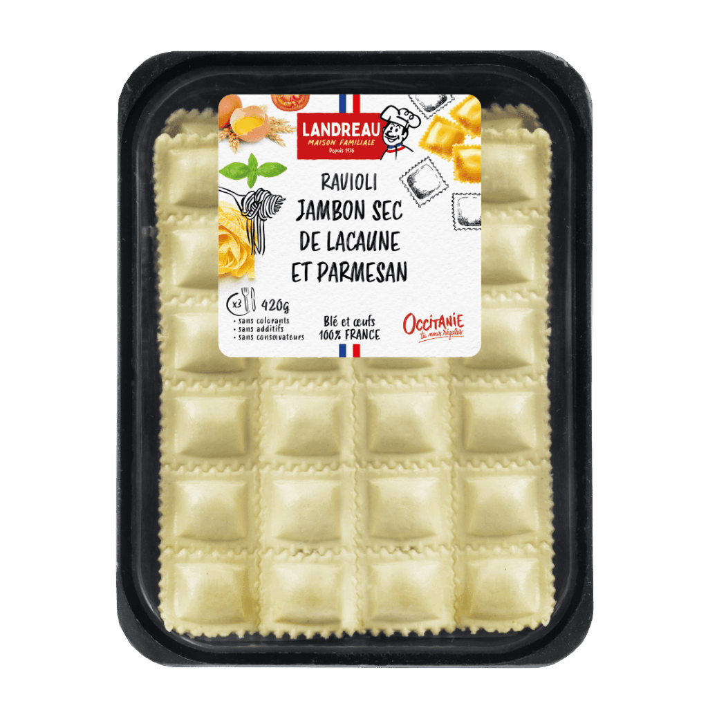 Ravioli jambon sec de Lacaune et parmesan